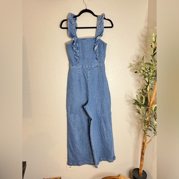 URBAN OUTFITTERS BDG Denim Ruffle Jumpsuit - Picture 8 of 10